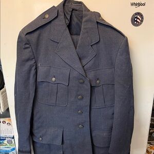 Men's Air force Dark Navy Wool Jacket And Pants